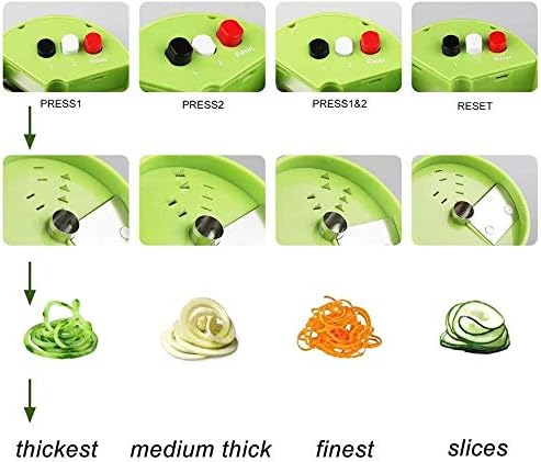 4 In 1 Vegetable Spiral Cutter - 1 Piece
