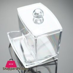 Acrylic Cotton Swabs Storage Holder Box Portable Transparent Makeup Cotton Pad Conbo