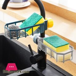 Adjustable Sink Drain Rack Sponge Storage Faucet Holder Soap Drainer Shelf Basket Organizer Kitchen Bathroom Accessories