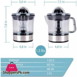 Amey Electric Citrus Juicer Powerful Juicing Machine for Oranges Lemons and Limes Automatic Fruit Squeezer with Pulp Control Stainless Steel Juicer Quiet and Easy to Clean Healthy Homemade Citrus Juice Maker