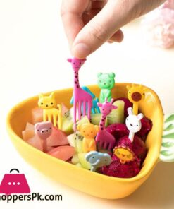 Animal Fruit Fork Mini Cartoon Children Snack Cake Dessert Food Fruit Pick Pack Of 50 27 10Pcs Animal Fruit Fork Mini Cartoon Children Snack Cake Dessert Food Fruit Pick Toothpick Lunches Decor Random Color