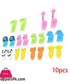 Animal Fruit Fork Mini Cartoon Children Snack Cake Dessert Food Fruit Pick Pack Of 50 28 10Pcs Animal Fruit Fork Mini Cartoon Children Snack Cake Dessert Food Fruit Pick Toothpick Lunches Decor Random Color