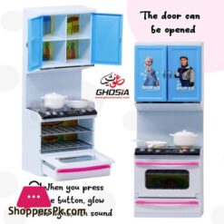 Barbie Kitchen Play Set For Baby Girls With Flashing Lights Sounds Complete Kitchen Set With Little Kitchen Accessories Real Like Kitchen Play 104