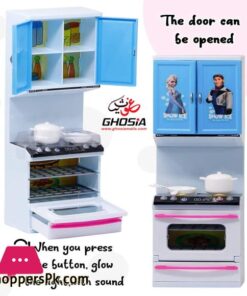 Barbie Kitchen Play Set For Baby Girls With Flashing Lights Sounds Complete Kitchen Set With Little Kitchen Accessories Real Like Kitchen Play 104