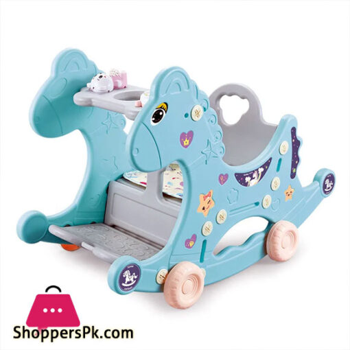 Baby Rocking Chair 4in1 Multifunctional Children Rocking Horse Animal Trojans Birthday Gift For 1-3Y Doki Toy