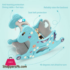Baby Rocking Chair 4In1 Multifunctional Children Rocking Horse Animal Trojans Birthday Gift For 1-3Y Doki Toy