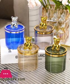 Cute Bear Cotton Pad Holder Cotton Swab Rod Storage Box Cosmetics Jewelry Bathroom Makeup Container Lipstick Organizer Box Conbo
