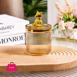 Cute Bear Cotton Pad Holder Cotton Swab Rod Storage Box Cosmetics Jewelry Bathroom Makeup Container Lipstick Organizer Box Conbo