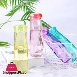 Diamond Water Bottle Glass Cup Heat Resistant Portable Carrying For Drinkware