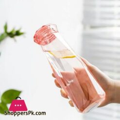 Diamond Water Bottle Glass Cup Heat Resistant Portable Carrying For Drinkware