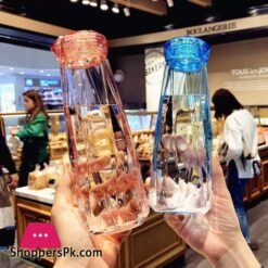 Diamond Water Bottle Glass Cup Heat Resistant Portable Carrying For Drinkware