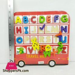 Digital Wooden Alphabet Bus Toy Car Alphabet Sorting Alphabet Puzzle Intelligence Box Alphabet Car