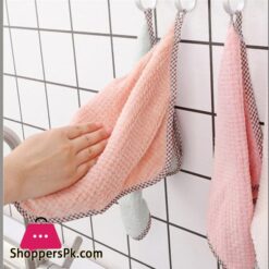 Dish Cloth Coral Fleece Super Absorbent Dishcloth Cleaning Hand Towel Nonstick Oil Washable Towel Cleaning Kitchen Wiping Rags