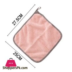 Dish Cloth Coral Fleece Super Absorbent Dishcloth Cleaning Hand Towel Nonstick Oil Washable Towel Cleaning Kitchen Wiping Rags