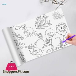 Large Children Colouring Roll Arts Crafts Activity Coloring Book Paper Watercolor Wall Sticker Theme Scene Color Filling Paper for Classroom