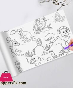 Large Children Colouring Roll Arts Crafts Activity Coloring Book Paper Watercolor Wall Sticker Theme Scene Color Filling Paper for Classroom