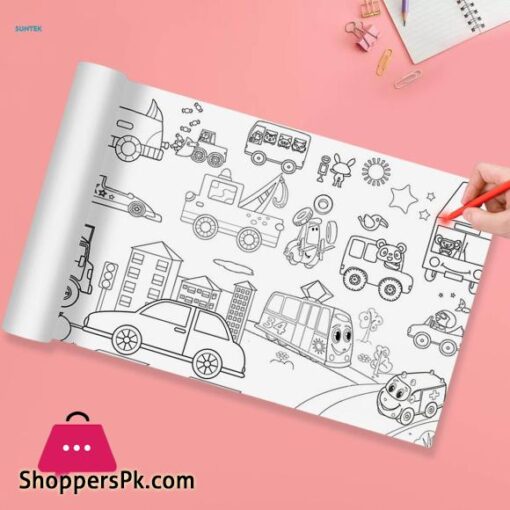 Large Children Colouring Roll Arts Crafts Activity Coloring Book Paper Watercolor Wall Sticker Theme Scene Color Filling Paper for Classroom