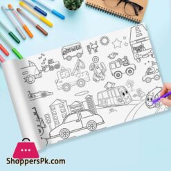 Large Children Colouring Roll Arts Crafts Activity Coloring Book Paper Watercolor Wall Sticker Theme Scene Color Filling Paper For Classroom