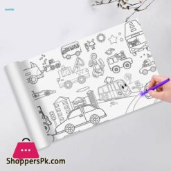 Large Children Colouring Roll Arts Crafts Activity Coloring Book Paper Watercolor Wall Sticker Theme Scene Color Filling Paper For Classroom