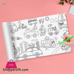 Large Children Colouring Roll Arts Crafts Activity Coloring Book Paper Watercolor Wall Sticker Theme Scene Color Filling Paper For Classroom