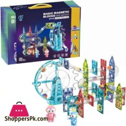 Light Music Electric Magnetic Tiles Building Blocks For Kids 80 Pieces Light Musical