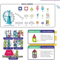 Light Music Electric Magnetic Tiles Building Blocks For Kids 80 Pieces Light Musical