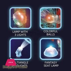 Light Music Electric Magnetic Tiles Building Blocks For Kids 80 Pieces Light Musical