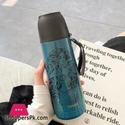 Mermaid Creative Stainless Steel Water Bottle 380ml Vacuum Flask for Hot or Cold Water BPA free Made with Double Wall Safe and Non Toxic Materials