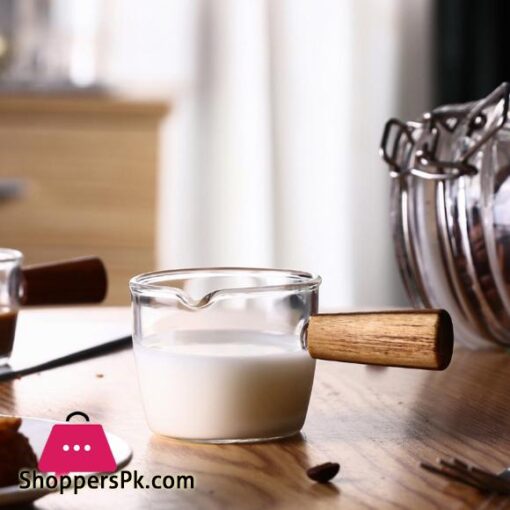 Milk Mug Multifunctional Portable Spout with Wood Handle Coffee Cup