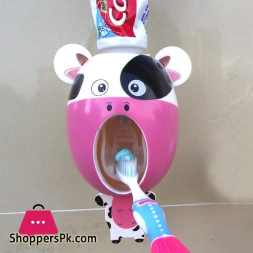 New Creative Cute Cartoon Automatic Toothpaste Dispenser Wall Mount Stand Bathroom Sets for Kids Children Tooth Brush