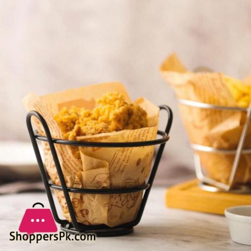 New Imported Quality French Fries Basket Snack Basket Fried Chicken Holder Fried Food Containe Strainer Basket Restaurant Tableware Party Supplies Cone Basket Fry Holder