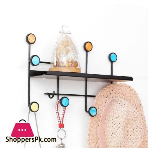 Nordic Style Wall Shelf With Hooks Wall Decor Rectangle