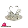 CD5001 Swan SpnSugSet Silver Orchid 18c