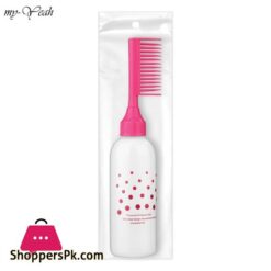 Myyeah 60Oz Plastic Hair Dye Refillable Bottle Empty Applicator Comb Dispensing Salon Hair Coloring Hairdressing Styling Tools