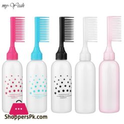 Myyeah 60Oz Plastic Hair Dye Refillable Bottle Empty Applicator Comb Dispensing Salon Hair Coloring Hairdressing Styling Tools