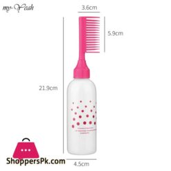 Myyeah 60Oz Plastic Hair Dye Refillable Bottle Empty Applicator Comb Dispensing Salon Hair Coloring Hairdressing Styling Tools