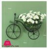 Pack Of 2 Retro Style Metal Bicycle Flower Basket Wall Art Wall Mount Hanging Flower Rack Unique Art Ornaments For Home Flower Vase