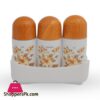 Salt Pepper 3 Pcs Set With Stand By Happy House