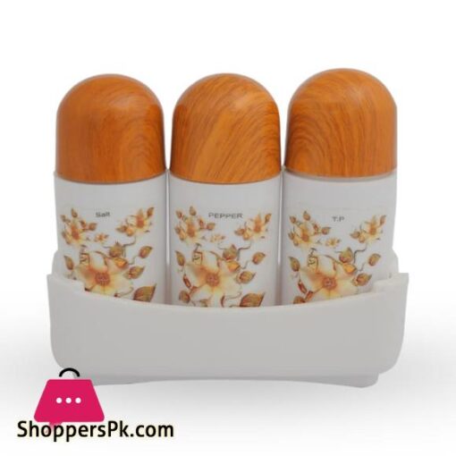 Salt Pepper 3 pcs set with stand by Happy House