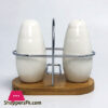 Salt And Pepper Shaker With Bamboo Base