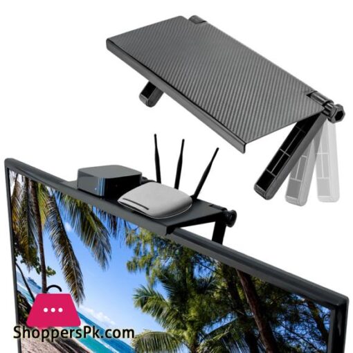 TV Screen Caddy Desktop Durable Storage Screen Top Shelf Home Bracket Adjustable