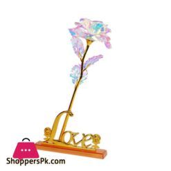 Valentines Day Artificial Flowers Rose Flower Forever 24K aurum Rose Colorful with Base with Luxury Gift Box for Women