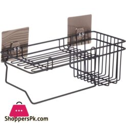 Wall Mounted Self Adhesive Shampoo Rack Bathroom Shelf Holder No Drilling Sticky Strong Magic Sticker Shower Caddy Shelves