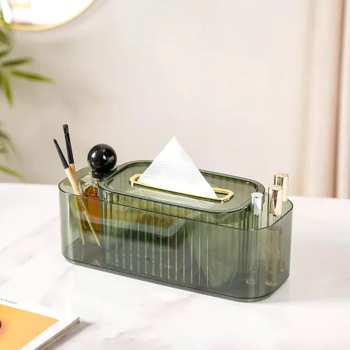 Acrylic 2 In 1 Tissue Box - 1 Piece