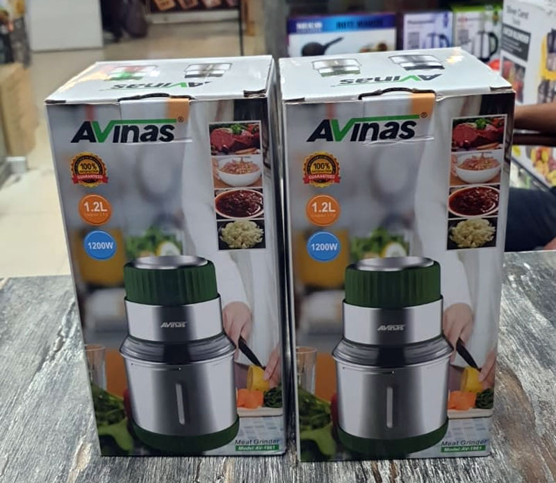 Avinas Wet N Dry Grinder Meat Chopper Multifunctional Stainless Steel 4 Blade With Heavy Motor