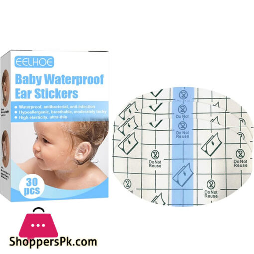 Baby Waterproof Ear Patch Stickers Ear Protector Swimming Bath Shampoo Pack of 30