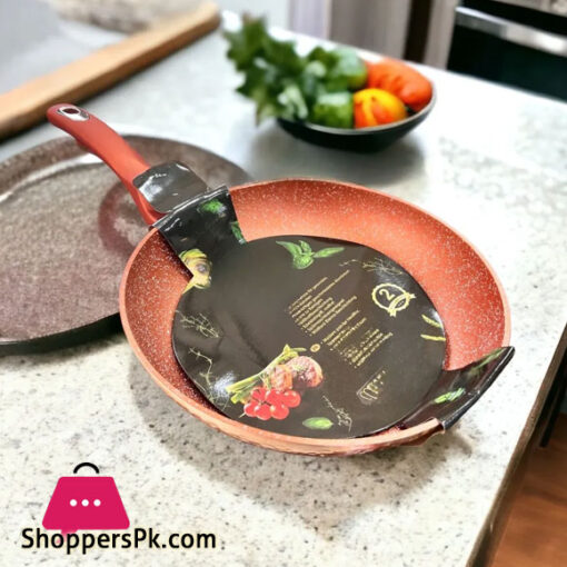 Baroly Hammered Granite Coat Frying Pans with Induction Bottom 28CM