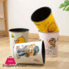 Beautiful Pattern Trash Can Plastic Trash Can For Home Bathroom Kitchen Paper Basket