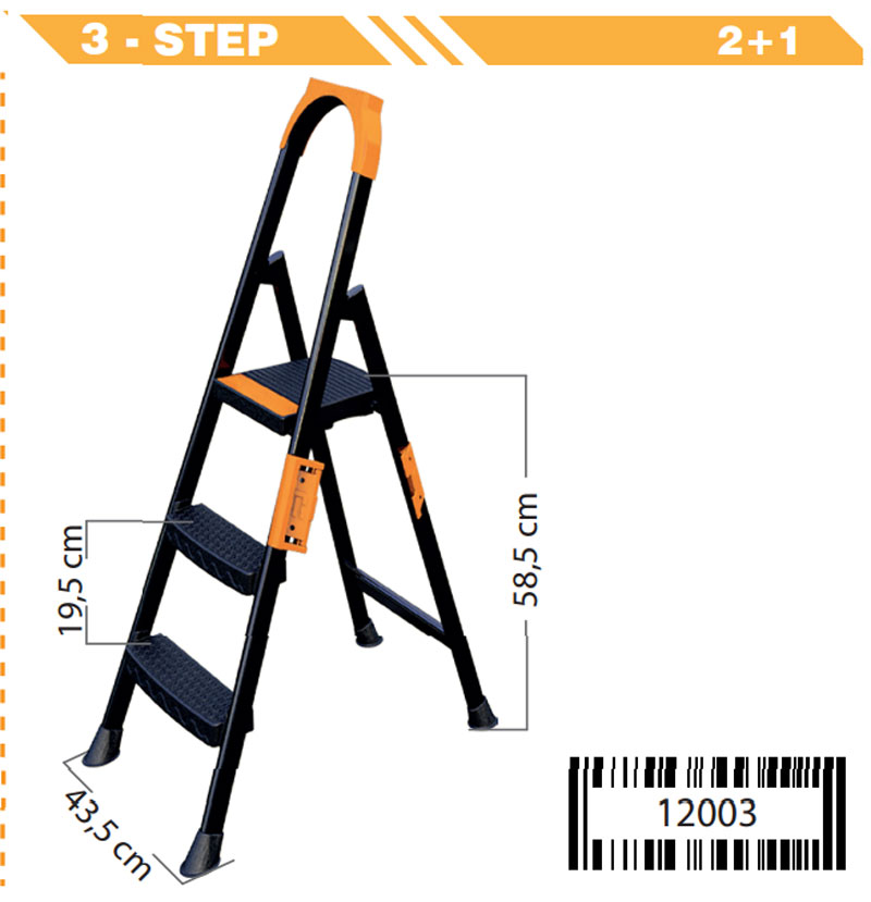 Cakmak Anka Plus 2+1 Metal Step Ladder Turkey Made 5 Cakmak Anka Plus 2+1 Metal Step Ladder Turkey Made