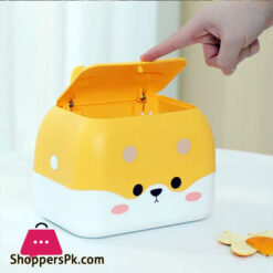 Cartoon Tissue Box Waste Trash Cans Versatile Storage Tissue Box Waste Bin Dorm
